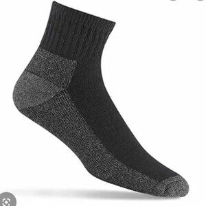 G.HBass&Co Explorer Marino Wool Quarter Socks Black And Gray Brand New Sport Men